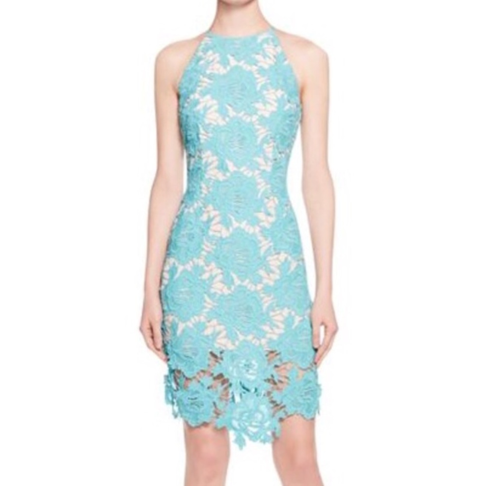 KEEP SAKE Floral Aqua Dress
